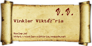 Vinkler Viktória névjegykártya