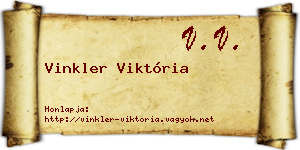 Vinkler Viktória névjegykártya